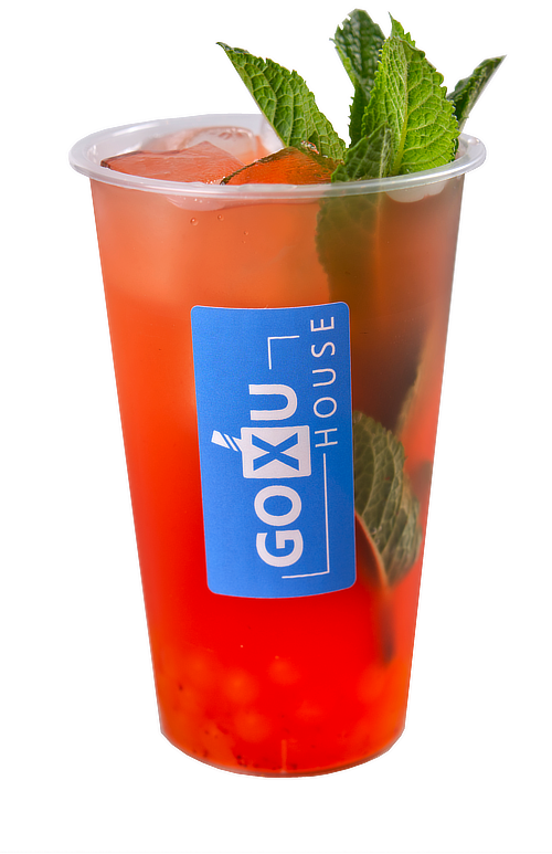 Strawberry Mint Bubble Tea – Refreshing tea with sweet strawberry and a hint of mint.