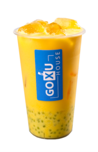 Coconut Mango Sago – Refreshing coconut milk tea with mango puree and tapioca pearls.