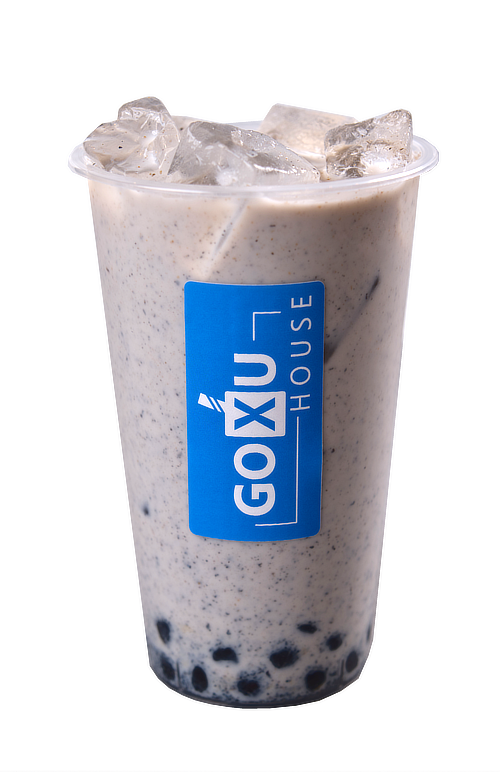 Black Sesame Bubble Tea – Rich and nutty black sesame tea with tapioca pearls.