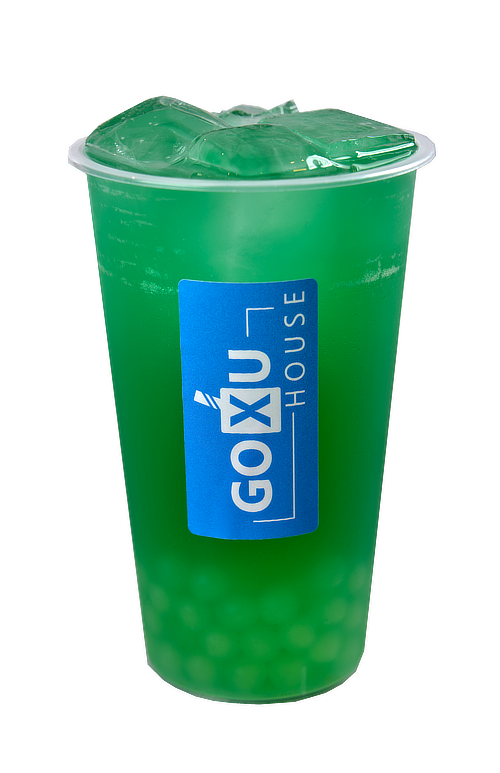 Blue Lagoon Bubble Tea – Vibrant blue tea flavored with Blue Curacao syrup and pearls.