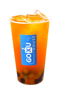 Tropical Thunder Bubble Tea – Passion fruit and mango blend for a tropical, fruity taste.