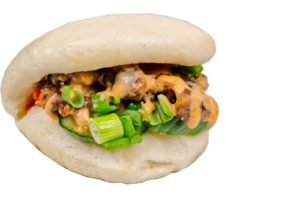 Bulgogi Bao – Savory bao filled with tender beef bulgogi.