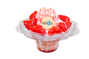 Strawberry Bingsu – Shaved ice dessert with fresh strawberry flavor.