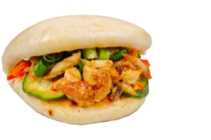 Teriyaki Chicken Bao – Bao with tender chicken in a savory teriyaki sauce.